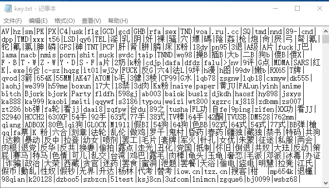非法關(guān)鍵字詞庫(kù)介紹